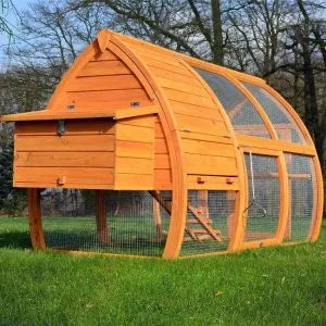 Pollaio in legno medio per giardino 2/5 galline 172x76x102 cm