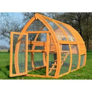 Pollaio in legno medio per giardino 2/5 galline 172x76x102 cm