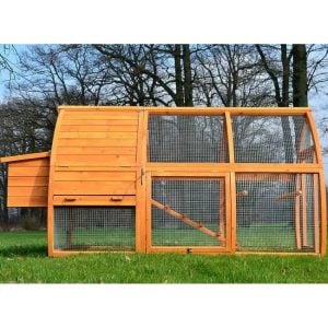 Pollaio in legno medio per giardino 2/5 galline 172x76x102 cm