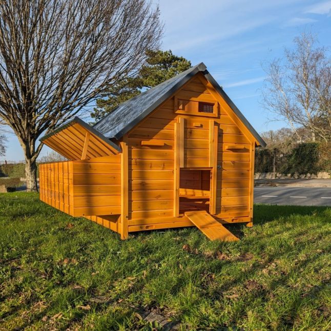 Pollaio XL con tetto in lamiera