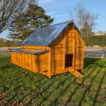 Pollaio XL con tetto in lamiera